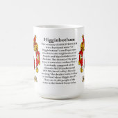 Higginbotham、起源、意味およびCres コーヒーマグカップ (中央)