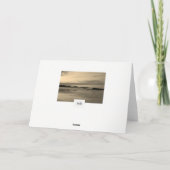 Higginsのビーチの日の出の挨拶状 カード (裏面)