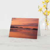 Higginsのビーチの日の出の挨拶状 カード (黄色い花)