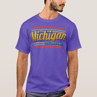 Higgins Lake Michigan Vintage Souvenir 70S 80S Sty Tシャツ