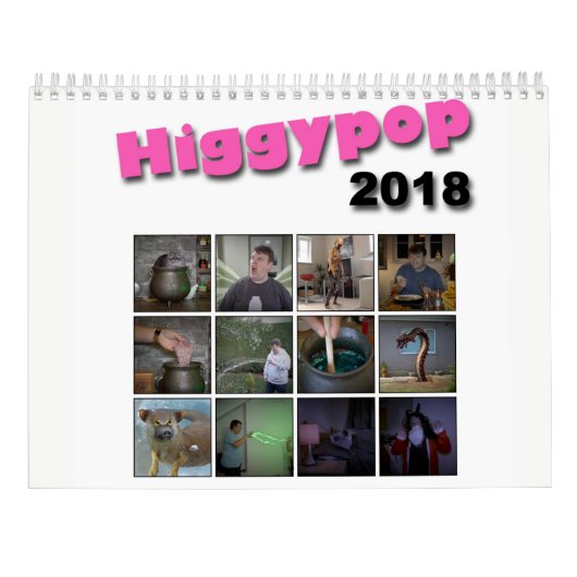 Higgypopの一服Calendat 2018年 カレンダー (裏面)