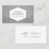 HIGHファッション、STYLIST、BLOGGER、SNAKESKINプリント 名刺 (正面/裏面)