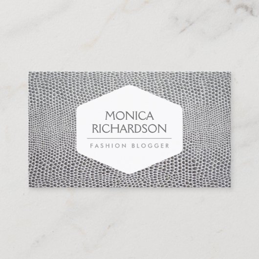 HIGHファッション、STYLIST、BLOGGER、SNAKESKINプリント 名刺 (正面)