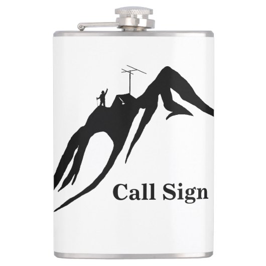 High Altitude Ham Radio Operator Flask フラスク (正面)