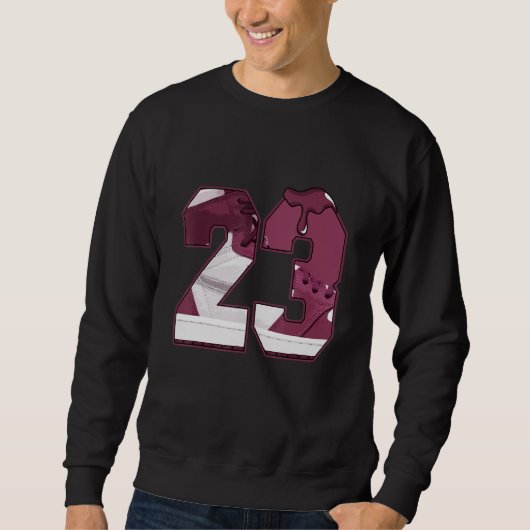 High Bordeaux 1s Tee Number 23 Drilling 1 High Bor スウェットシャツ (正面)