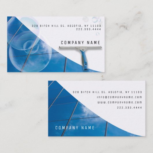 high Buildings Window Cleaning Service Company 名刺 (正面/裏面)