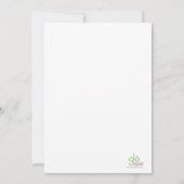 High Climb (白と青緑) 5x7 招待状 (裏面)