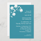 High Climb (白と青緑) 5x7 招待状 (正面/裏面)