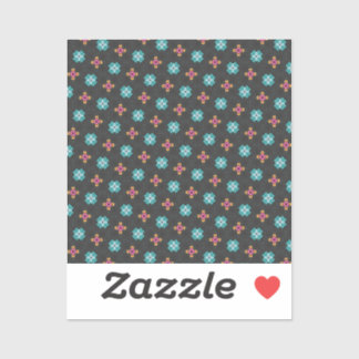 High-Contrast Black and Neon Sticker シール