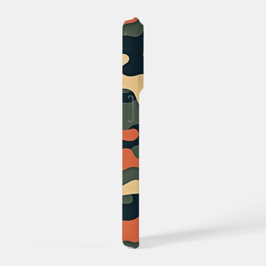 High-Contrast Camo Pattern – Bold Military-Inspire iPhoneケース (右側面)