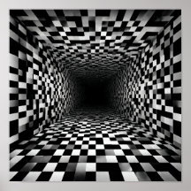 High Contrast Checkerboard Vortex Illusion