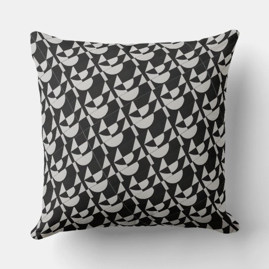 High-Contrast Comfort: Modular Noir Echo Abstract クッション (裏面)