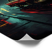 High-Contrast Film Noir: Backlit Evening Drive ポスター (角)