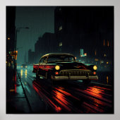 High-Contrast Film Noir: Backlit Evening Drive ポスター (正面)