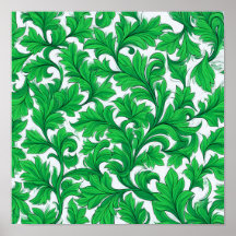 High Contrast Flat Color Pattern: Abstract Ivy