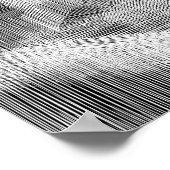 High-Contrast Geometric Depth Decoupage Template ポスター (角)