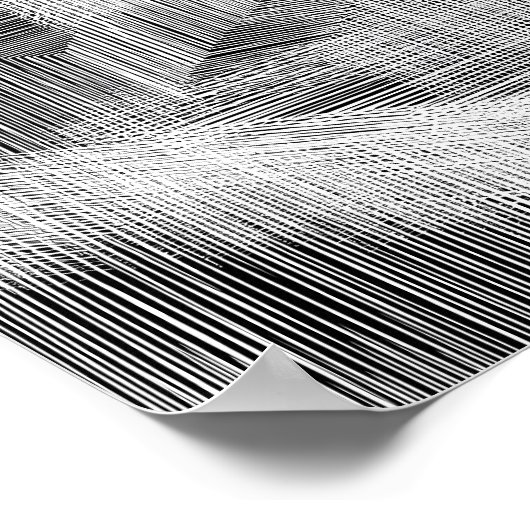 High-Contrast Geometric Depth Decoupage Template ポスター (角)