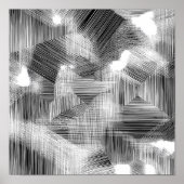 High-Contrast Geometric Depth Decoupage Template ポスター (正面)