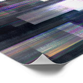High-Contrast Seamless Texture: Transparent Glitch ポスター (角)