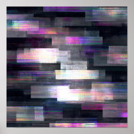 High-Contrast Seamless Texture: Transparent Glitch ポスター