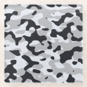 High contrast urban camouflage ガラスコースター (正面)