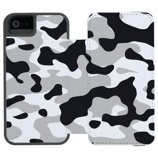 High contrast urban camouflage incipio iPhoneウォレットケース (フォリオ Open)
