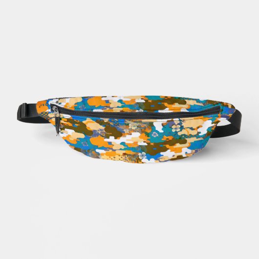 High-contrast Urban Digital Camouflage Pattern ファニーパック (正面)