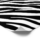 High-Contrast Zebra Stripes Coloring Page Template ポスター (角)