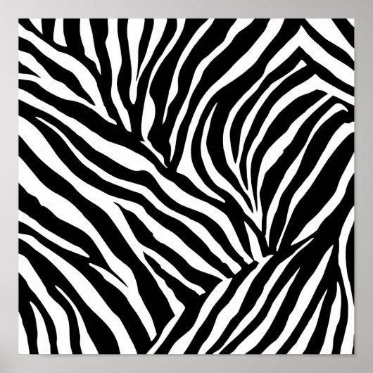 High-Contrast Zebra Stripes Coloring Page Template ポスター (正面)