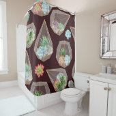 High detail succulent and cactus seamless pattern シャワーカーテン (インサイチュ)