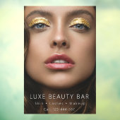 High-End Beauty Studio Poster Gold Makeup Aestheti ウィンドウサイン (シート3)