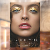 High-End Beauty Studio Poster Gold Makeup Aestheti ウィンドウサイン (シート2)