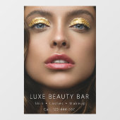 High-End Beauty Studio Poster Gold Makeup Aestheti ウィンドウサイン (シート)