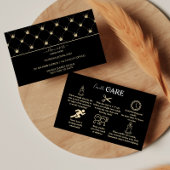 High End Black Gold Pattern Crown  Candle Care 名刺