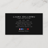 High-End Luxury Business Cards 名刺 (裏面)