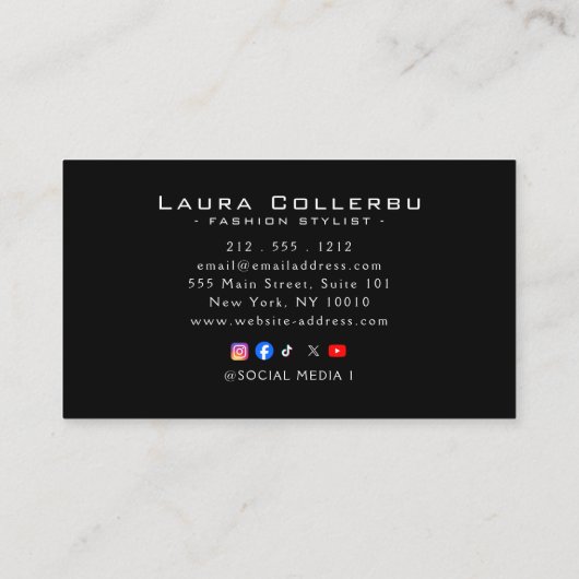 High-End Luxury Business Cards 名刺 (裏面)