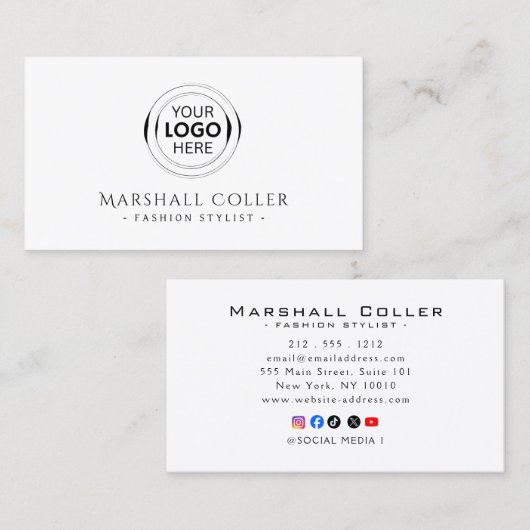 High-End Luxury Logo Business Cards 名刺 (正面/裏面)