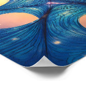 High-Energy Wormhole Abstract Wallpaper and Art ポスター (角)