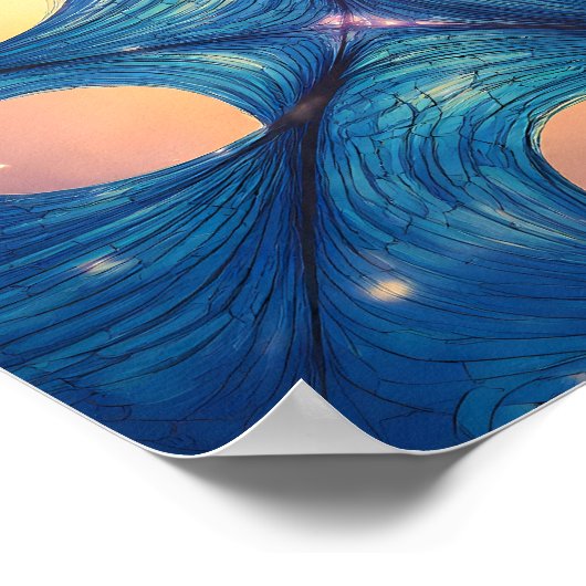 High-Energy Wormhole Abstract Wallpaper and Art ポスター (角)