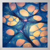 High-Energy Wormhole Abstract Wallpaper and Art ポスター (正面)