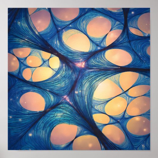 High-Energy Wormhole Abstract Wallpaper and Art ポスター (正面)