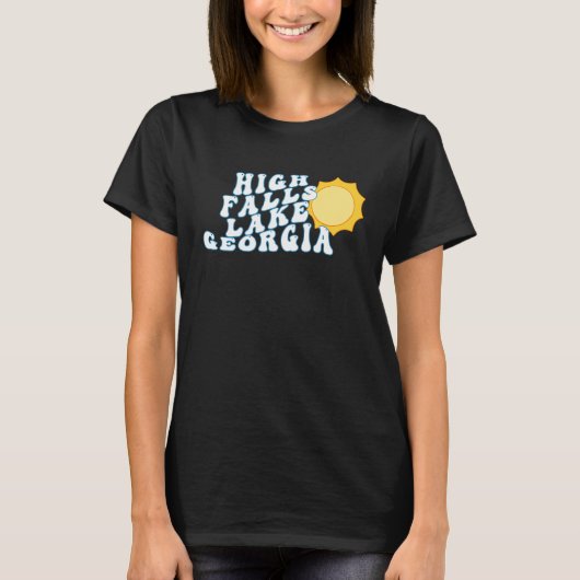 High Falls Lake Georgia GA Retro Family Vacation S Tシャツ (正面)