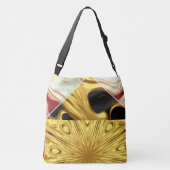 High-Fashion Statement: Achempong Crimson & Gold S クロスボディバッグ (裏面)