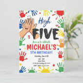 High Five Birthday Hi Five 5th Birthday Party 招待状 (スタンド正面)