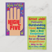 High Five Business Cards コーリングカード (正面/裏面)