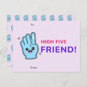 High Five Friend Valentine Card シーズンポストカード (正面/裏面)