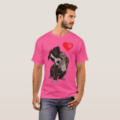 High Five Heart Bulldog Pup I Love Boxer Dog Lover Tシャツ (正面フル)