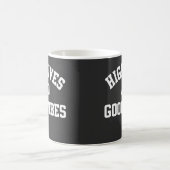High Fives and Good Vibes レトロ マグカップ (中央)