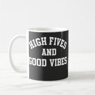 High Fives and Good Vibes Retro Coffee Mug コーヒーマグカップ