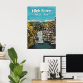 High Force Waterfall River Tees Travel Poster ポスター (ホームオフィス)